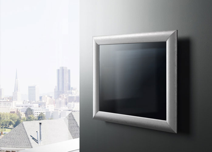 NEOD Mirror TV with Modern Silver Frame